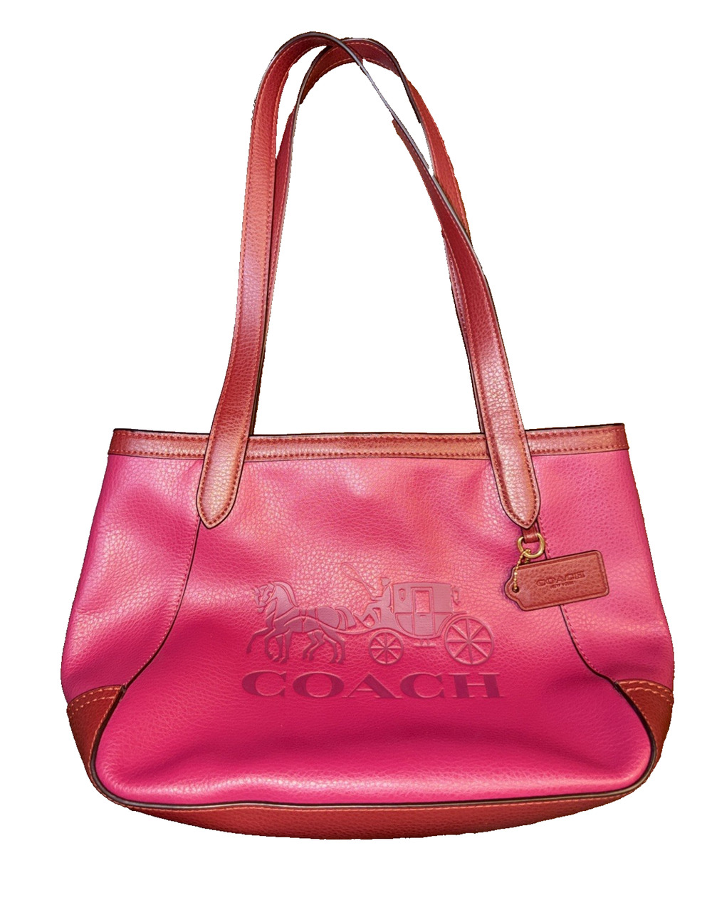 Coach C5676 Bright Violet Horse Carriage Tote